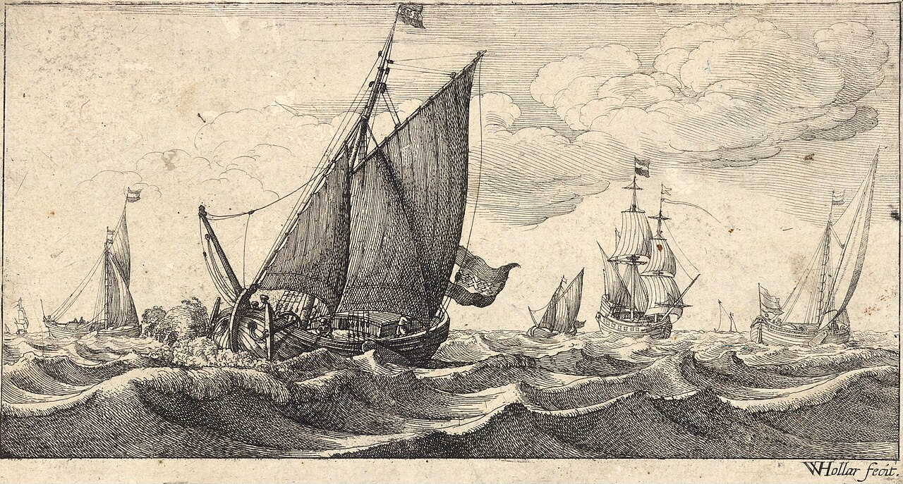 Wenceslas Hollar A bezan yacht