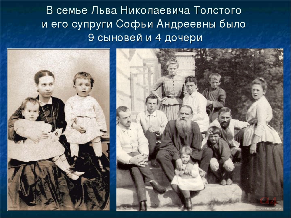 толстой дети дочери и сыны